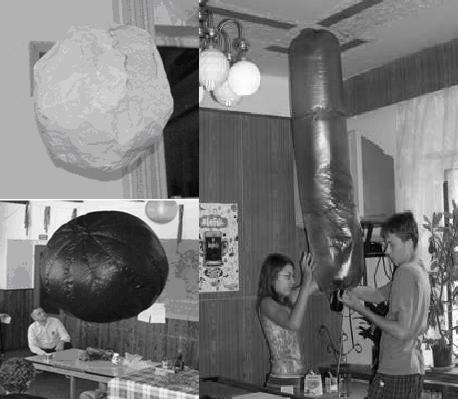 Obr. 9: Stavba balonů