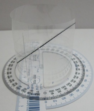 Obr. 4 Lissajousova křivka poměr frekvencí 1:1 pro fázový posun 0°