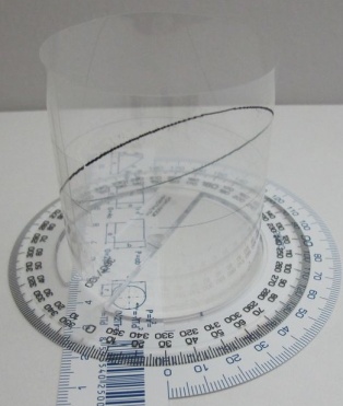 Obr. 5 Lissajousova křivka poměr frekvencí 1:1 pro fázový posun 30°