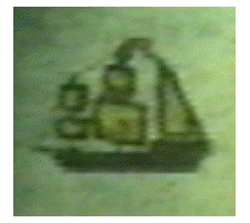 Jan Hosnedl: Zajmav pokusy z atmosfrick optiky - Foto 4: Deformace obrazu lodi dky svrchnmu zrcadlen (vlevo - a, vpravo - b).