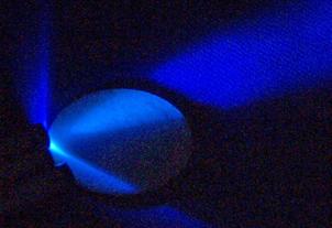 Josef Hubek  : Superjasn LED  - Obr. 14 Po zhasnut zelen LED nenastv luminiscence